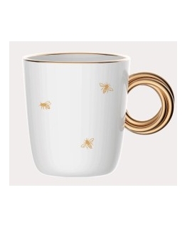 Bialetti coffee maker set for 2 cappuccino cups with saucers 'Pure Gold'