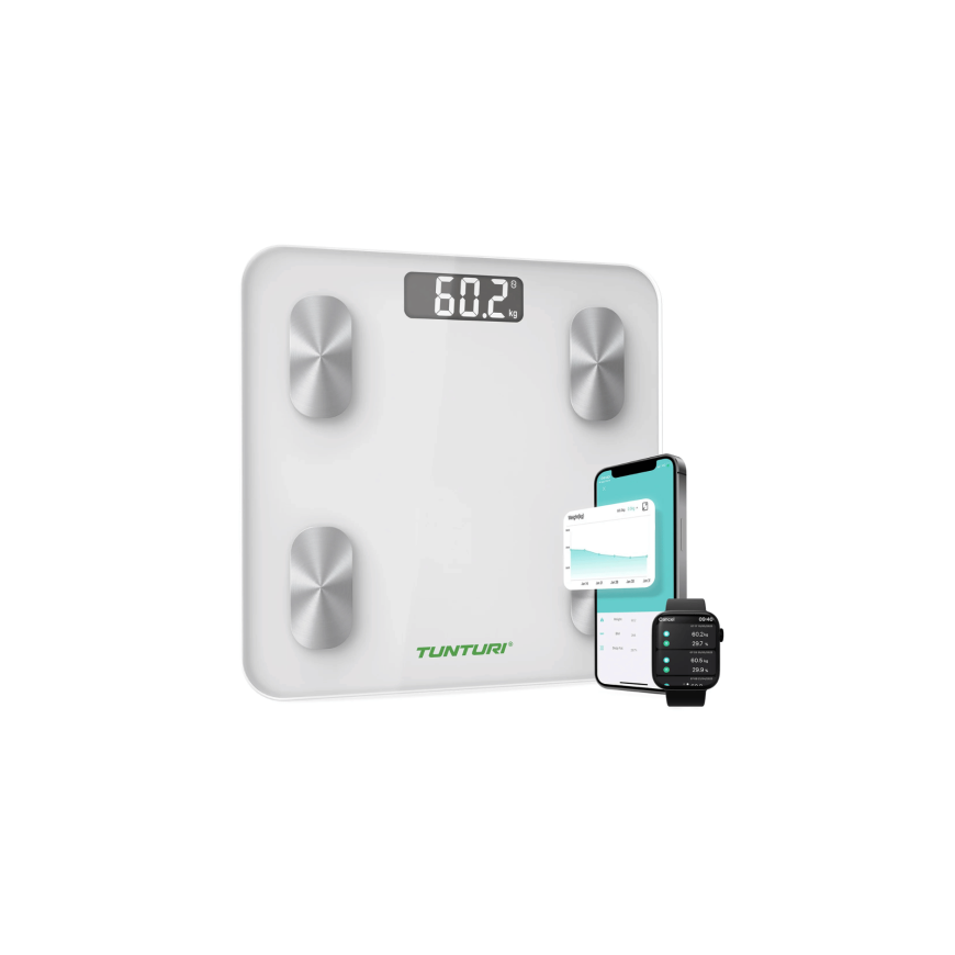 Svarstyklės TUNTURI SC30 SMART SCALE SU PROGRAMĖLE