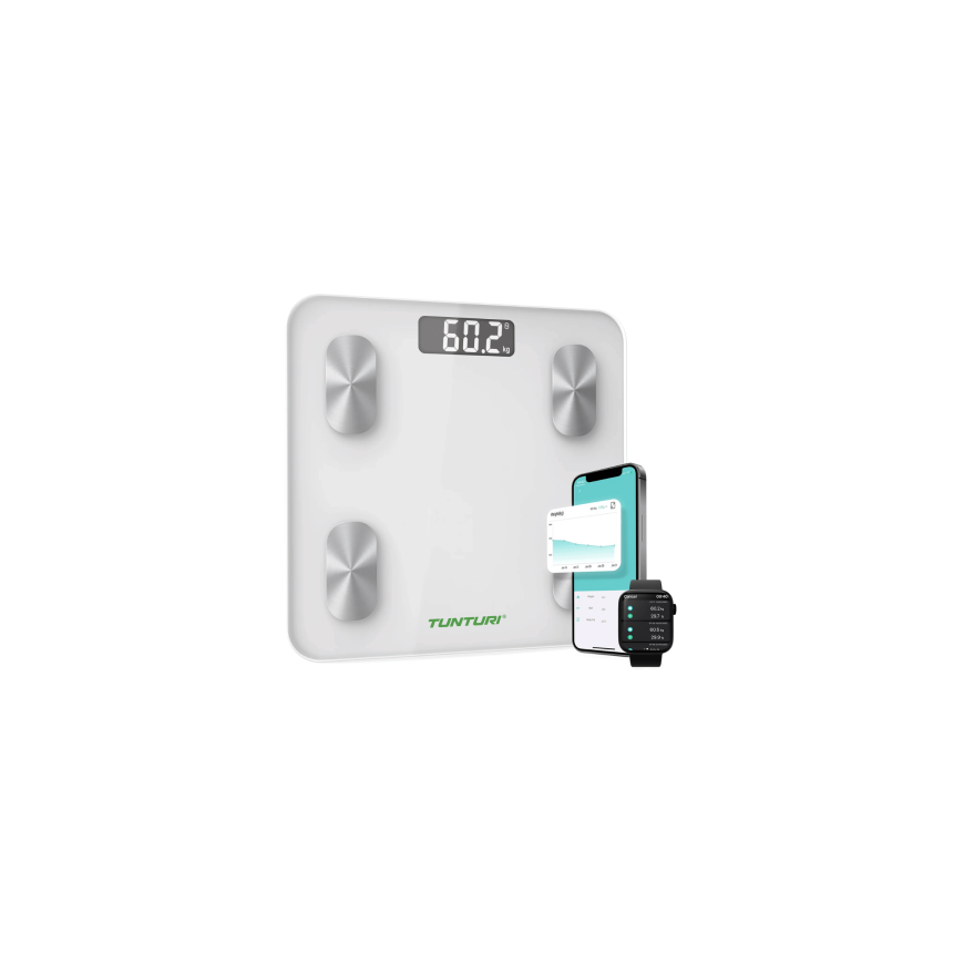 Svarstyklēs TUNTURI SC30 SMART SCALE AR LIETOTNI – 2