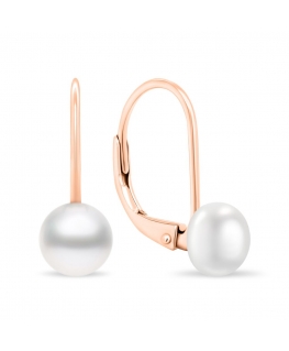 Brilio Silver Brilio Sidabrinis Fine bronze earrings with real pearls EA409R/410/411