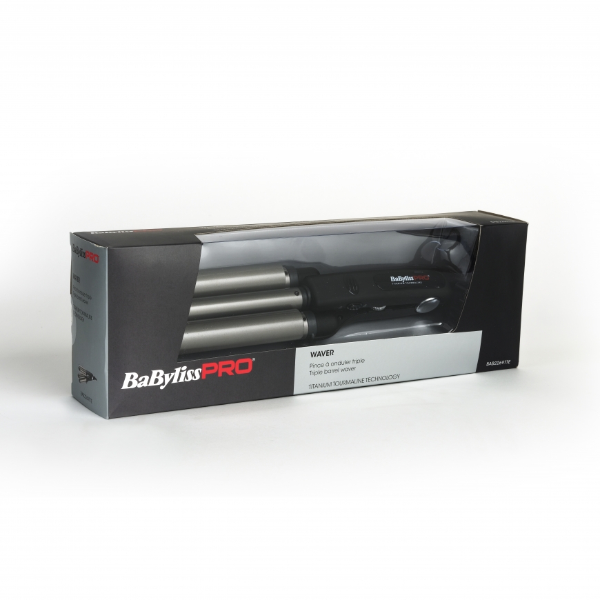 BaByliss TRIPPLE WAVER Lokšķēres Silts Melns 125 W 2,7 m – 2