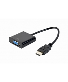 Gembird A-HDMI-VGA-04 videokaapeli-adapteri 0,15 m VGA (D-Sub) HDMI-tyyppi A (vakio) musta