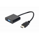 Gembird A-HDMI-VGA-04 vaizdo kabelio adapteris 0,15 m VGA (D-Sub) HDMI A tipo (standartinis) Juoda Gembird A-HDMI-VGA-04 vaizdo kabelio adapteris 0,15 m VGA (D-Sub) HDMI A tipo (standartinis) Juoda