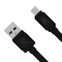Green Cell KABGC03 USB-kaabel 0,25 m USB A USB C Must