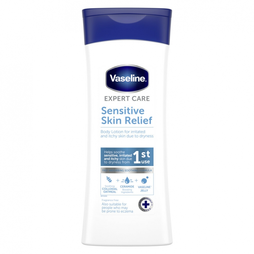Vaseline Intensive Care Sensitive Skin Relief losjonas kūnui unisex, 400 ml – 2