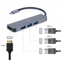 Gembird A-CM-COMBO2-01 laptop dock/port replicator USB 3.2 Gen 1 (3.1 Gen 1) Type-C Grey Gembird A-CM-COMBO2-01 laptop dock/port replicator USB 3.2 Gen 1 (3.1 Gen 1) Type-C Grey