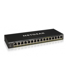 NETGEAR GS316PP Hallitsematon Gigabit Ethernet (10/100/1000) Power over Ethernet -tuki musta