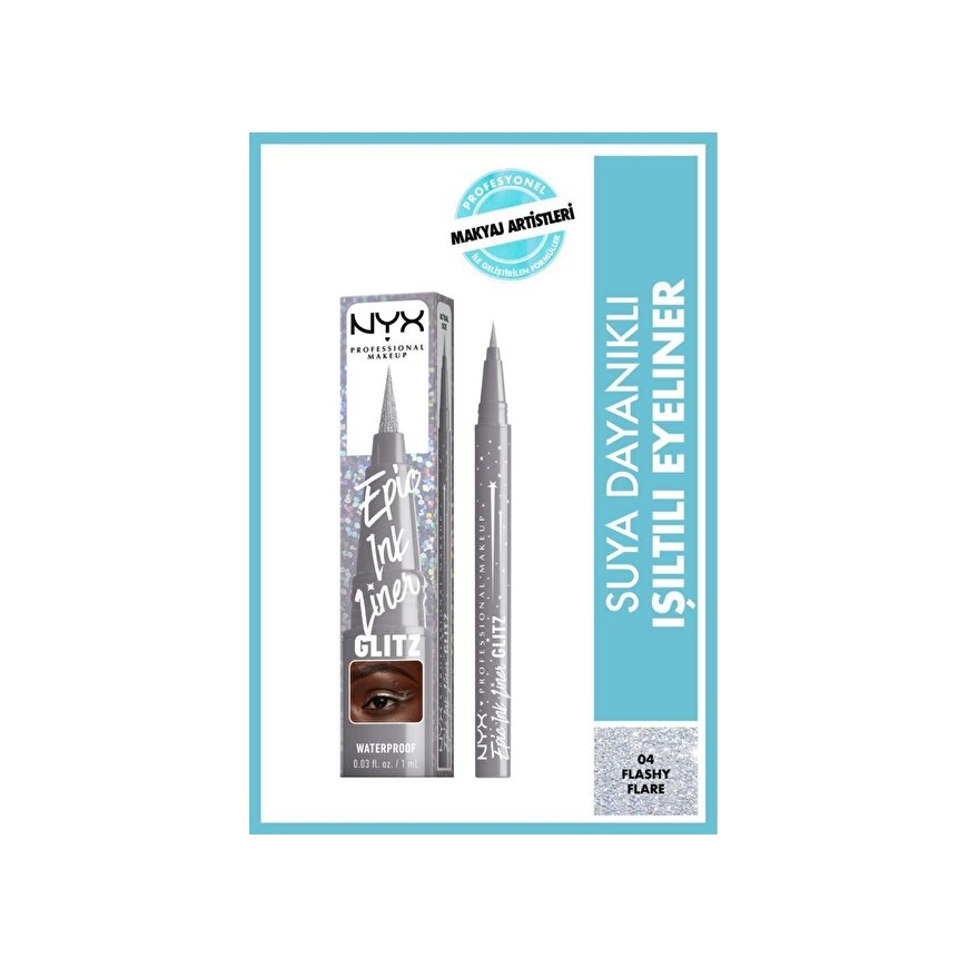 Nyx Professional Make Up EPIC INK LINER GLITZ veekindel silmalainer 05-Flashy Flare 1 ml – 2