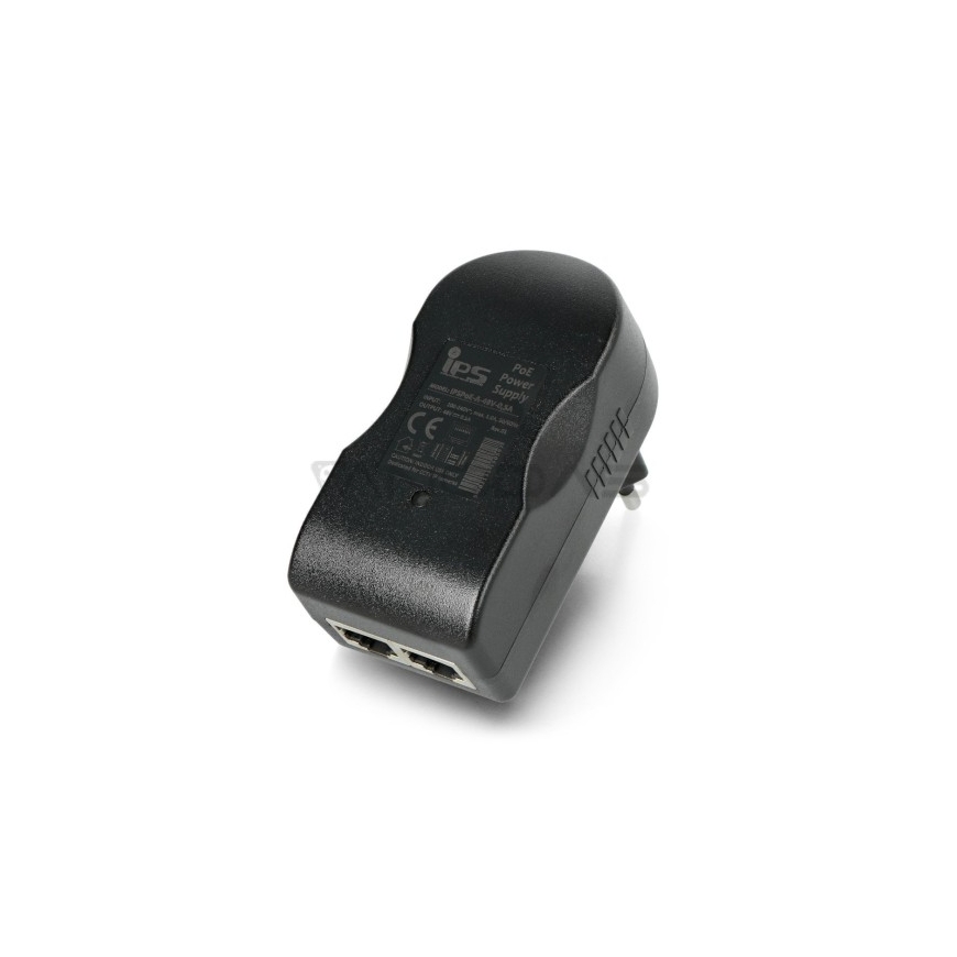IPS PoE plug adapter - RJ45 - 48V / 0.5A / 24W - black
