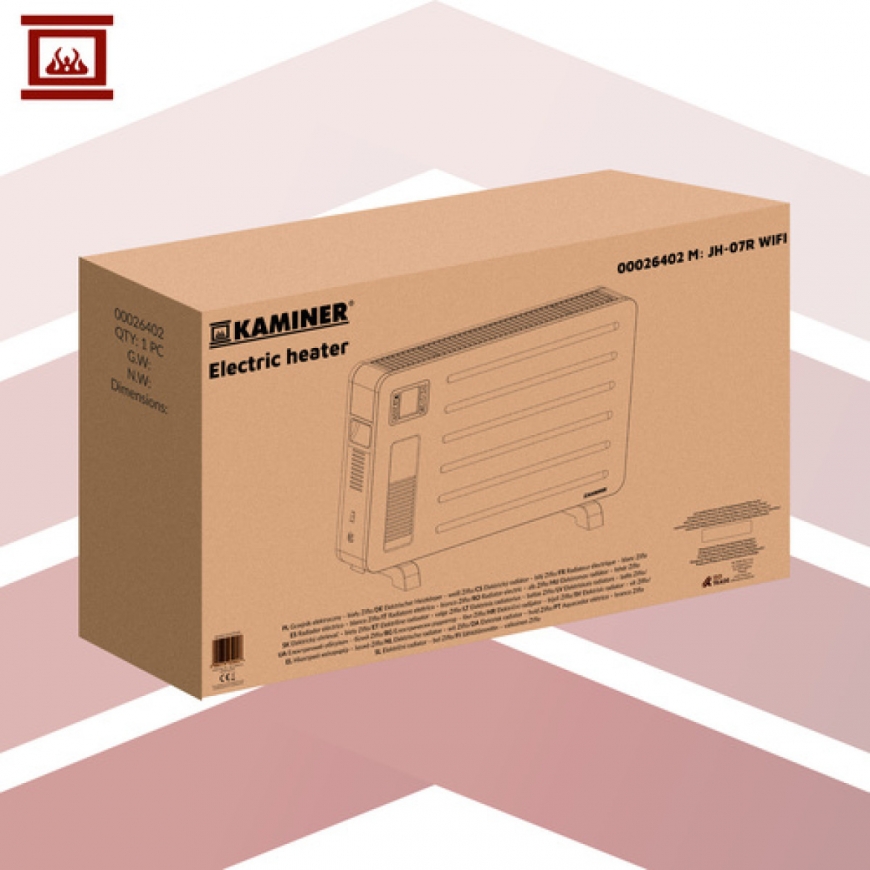 Kaminer Elektriskais radiators - balts Ziflo