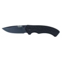 Foldable knife with a stainless steel blade of 77 mm, black handle. In blister packaging. Foldable knife with a stainless steel blade of 77 mm, black handle. In blister packaging.