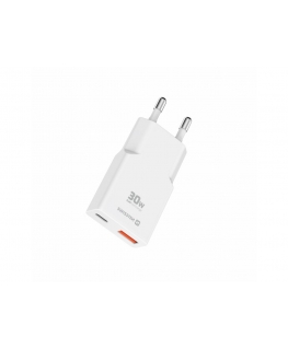 Swissten Slim Travel GaN USB-C / USB Charger 30W