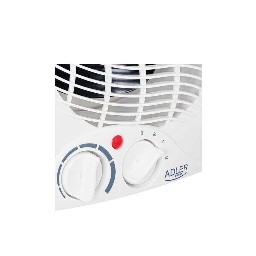 Adler AD 7727 Sisätila Valkoinen 1500 W Sähkökäyttöinen lämpötuuletin – 2