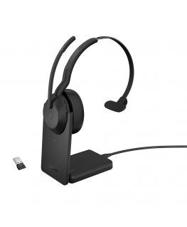 Jabra Evolve2 55 Гарнитура Проводной и беспроводной Оголовье Офис/колл-центр Bluetooth Зарядная стой