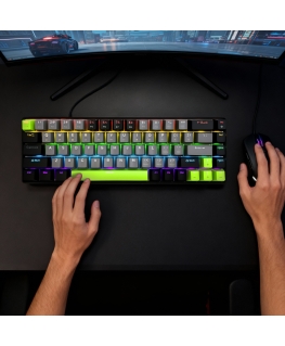 Media-Tech Red CORE MX60 - Short mechanical gaming keyboard 60%, equipped with quiet Red mechanical switches, colorful backlight