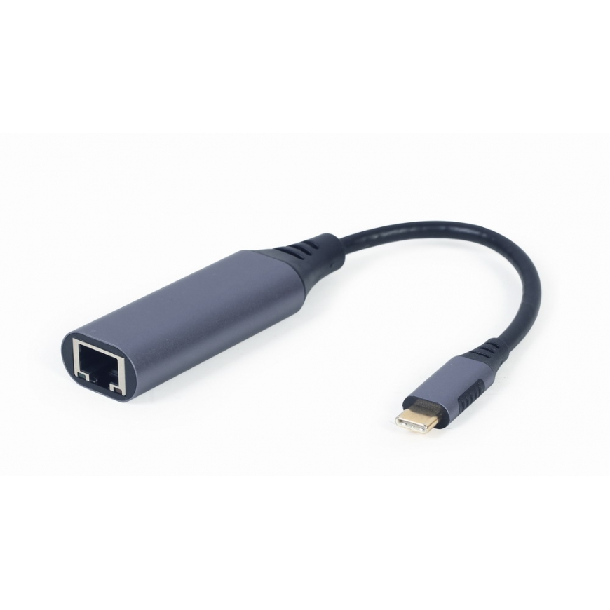 Gembird A-USB3C-LAN-01 laptop dock/port replicator USB 3.2 Gen 1 (3.1 Gen 1) Type-C Black, Grey