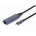 Gembird A-USB3C-LAN-01 laptop dock/port replicator USB 3.2 Gen 1 (3.1 Gen 1) Type-C Black, Grey