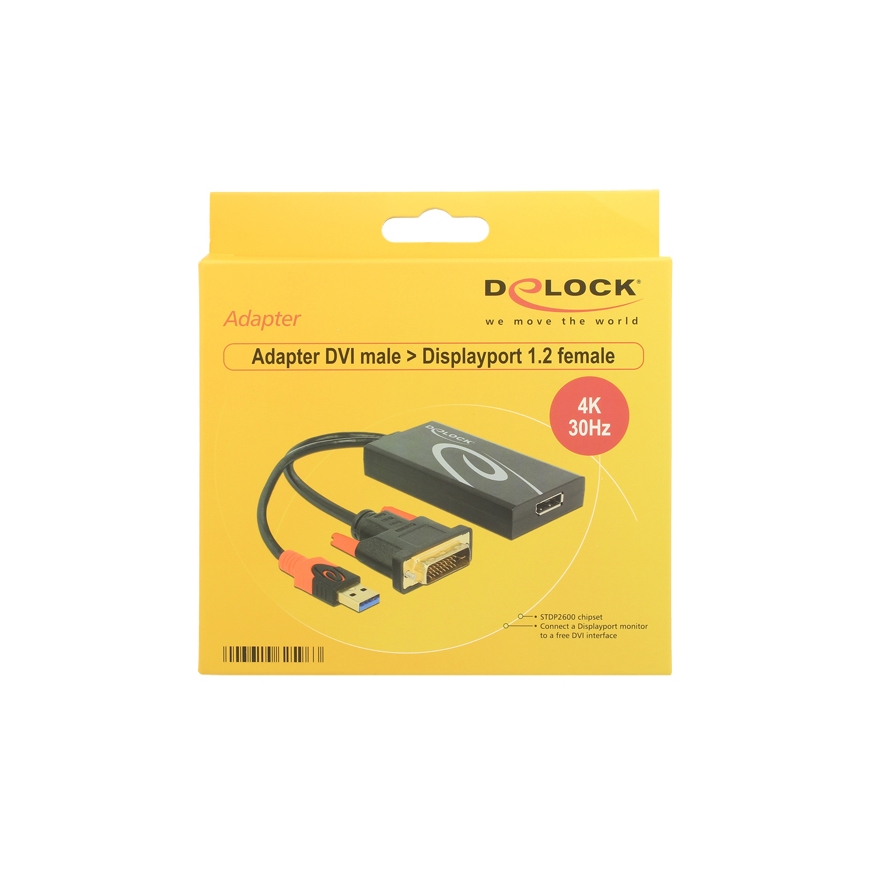 DeLOCK 0.3m, DVI 24+1 + USB-A/Displayport 20p DVI-D + USB HDMI Black – 2