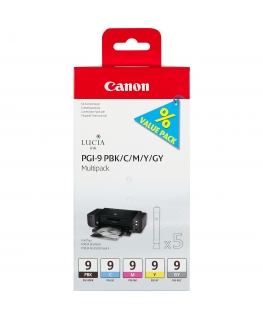 Canon 1034B013 tindikassett 5 tk Originaal Standard Yield Tsüaan, Hall, Magenta, Fotomust, Kollane
