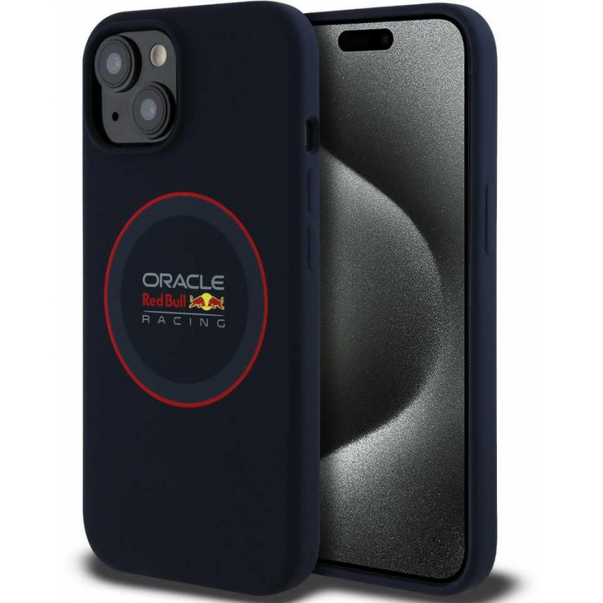 Red Bull Red Bull Red Bull Mesh Logo and Red Ring MagSafe case for Apple iPhone 17 Pro in Navy blue color