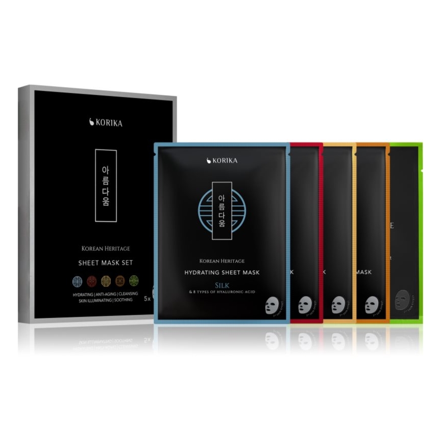 Korika Korean Heritage Anti-Aging Sheet Mask Set 5 × 25 g