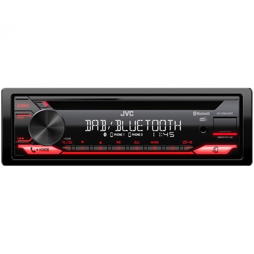 JVC KD-DB622BT auto audio-video uztvērējs Melns