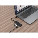 Gembird UHB-U3P4P-02 jaotur USB 3.2 Gen 1 (3.1 Gen 1) Type-A 5000 Mbit/s Must Gembird UHB-U3P4P-02 jaotur USB 3.2 Gen 1 (3.1 Gen 1) Type-A 5000 Mbit/s Must