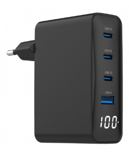 Gembird TA-UC-PDQC100LCD-01-BK mobile device charger