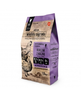Lauku sēta vistas un pīles sausā barība kaķiem 1,6 kg
