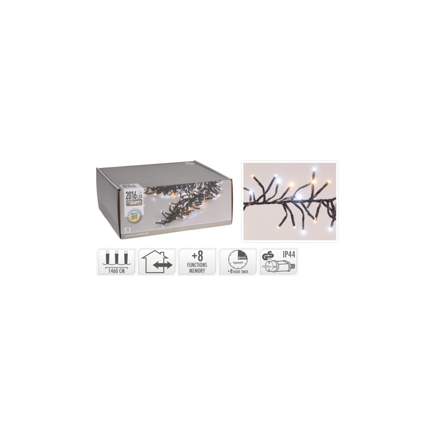 Detail CHRISTMAS LIGHTS STRING 3000 LED TIMER COLD AND WARM White