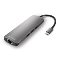 Sharkoon USB 3.0 Type C Combo Adapter sąsajos plokštė / adapteris HDMI, RJ-45, USB 3.2 Gen 1 (3.1 Ge Sharkoon USB 3.0 Type C Combo Adapter sąsajos plokštė / adapteris HDMI, RJ-45, USB 3.2 Gen 1 (3.1 Ge