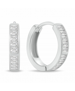 Brilio Silver Dazzling silver earrings with zircons EA1224W