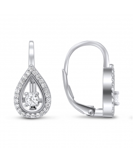 Brilio Silver Brilio Silver Sparkling earrings with zircons EA114W