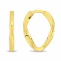 Brilio Silver Minimalist gold-plated earrings with twisted design EA1215Y Brilio Silver Minimalist gold-plated earrings with twisted design EA1215Y