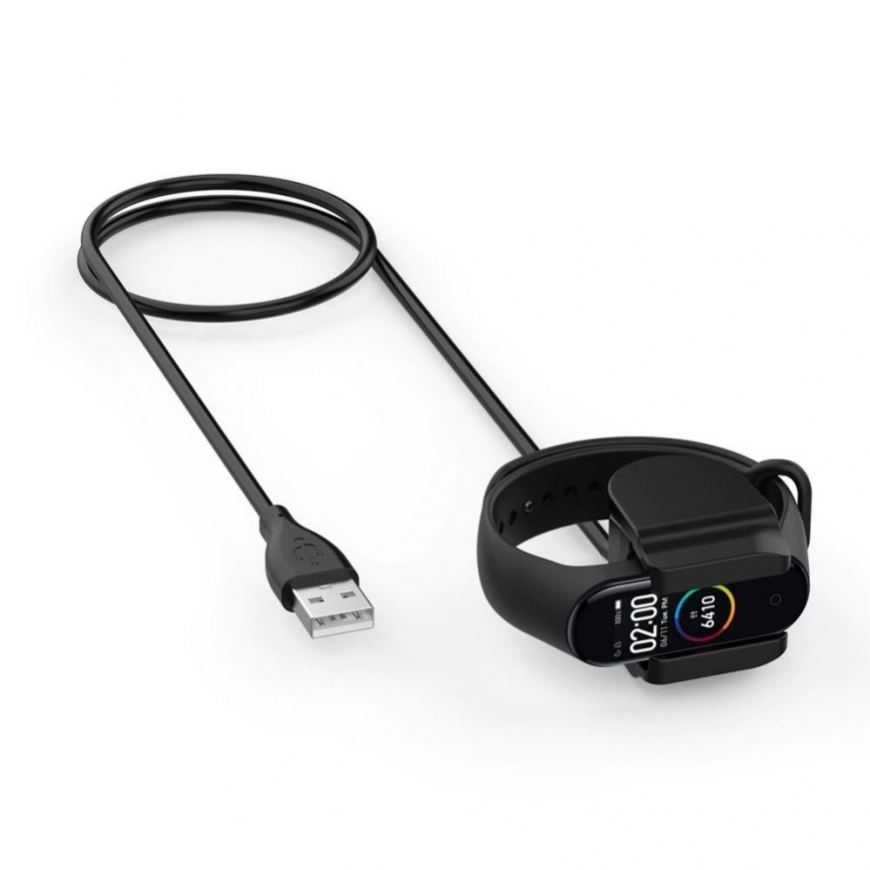 Xiaomi Mi Band 4 USB-latauskaapelin klipsi musta