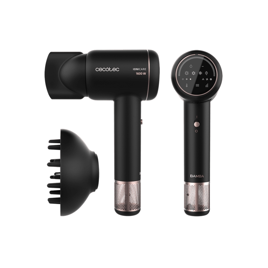 Cecotec Bamba IoniCare RockStar Ion Touch hiustenkuivain 1600 W musta