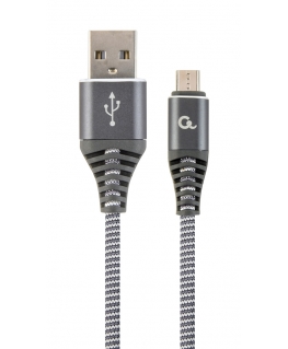 Gembird CC-USB2B-AMMBM-1M-WB2 USB-kaabel USB 2.0 Micro-USB B USB A Hall, Valge