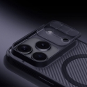 Dėklas Nillkin CamShield PRO magnetiline kõva korpus Apple iPhone 17 Pro läbipaistev must Dėklas Nillkin CamShield PRO magnetiline kõva korpus Apple iPhone 17 Pro läbipaistev must