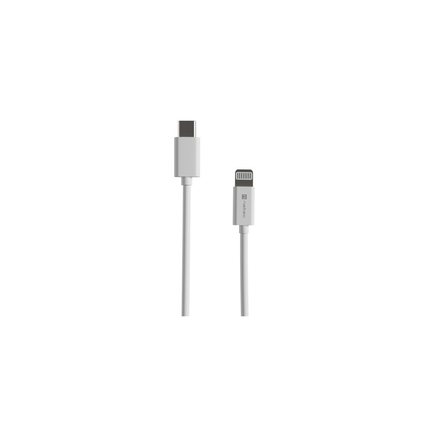 NATEC NKA-2151 lightning kabelis 2 m Balts
