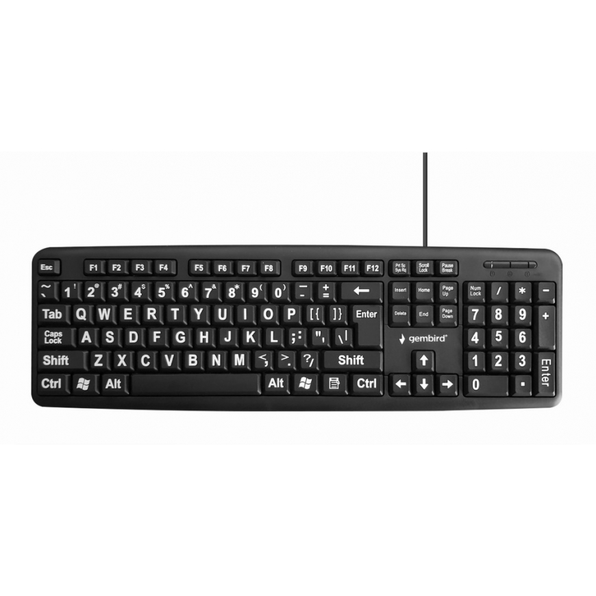 Gembird KB-US-103 tastatūra USB QWERTY Amerikāņu
