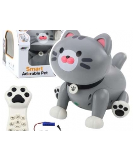 Lean Toys Interaktiivinen kauko-ohjattava kissa LED-valoilla ja äänillä