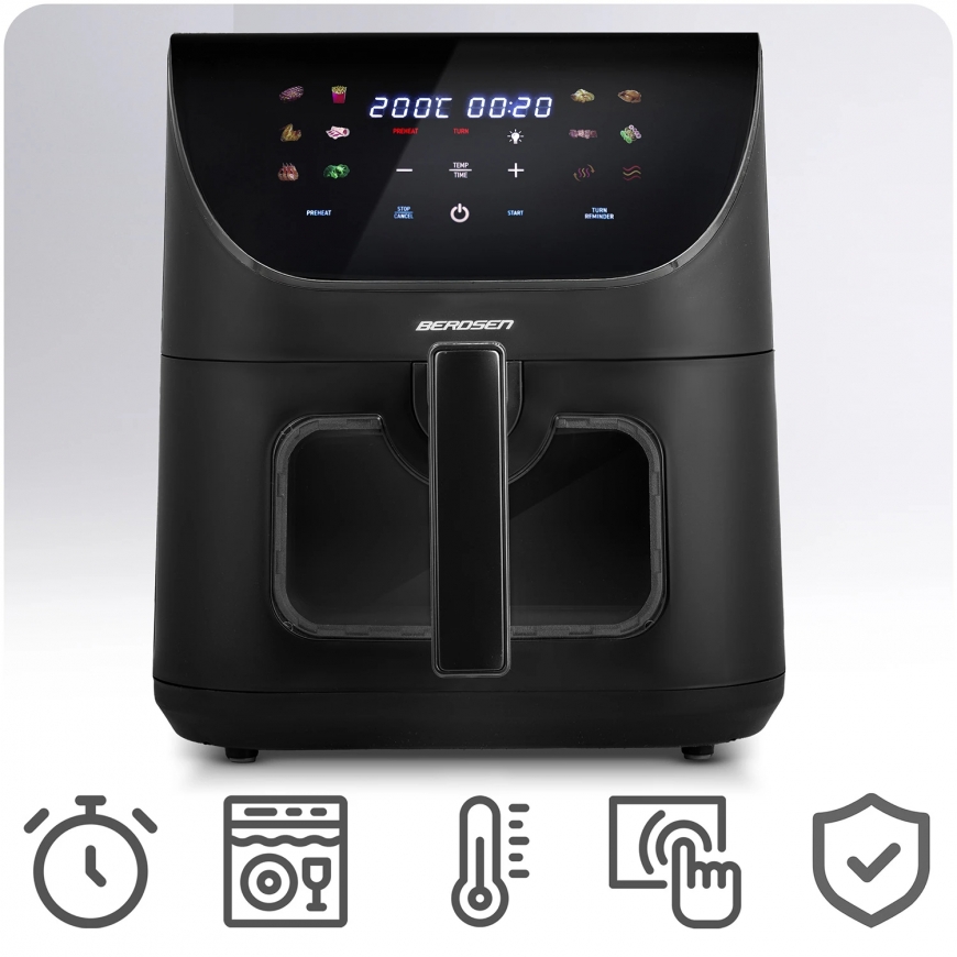 Berdsen BD-660 fryer Single 8 L Stand-alone 1700 W Hot air fryer Black – 2