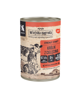 Maapiirkonna küülik koos veiselihaga niisket toitu kassile 400g