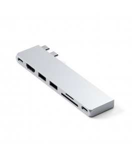Satechi ST-HUCPHSS dokstacija Dok-ligzda USB 3.2 Gen 2 (3.1 Gen 2) Type-C Sudrabs