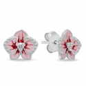 Brilio Silver Charming silver earrings Flowers EA1223WP