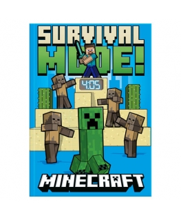 Детский лицензированный блокнот Minecraft с LED часами