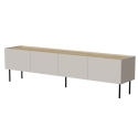 Cama FELLINI TV cabinet 200x40x52 cashmere + oiled oak top Cama FELLINI TV cabinet 200x40x52 cashmere + oiled oak top