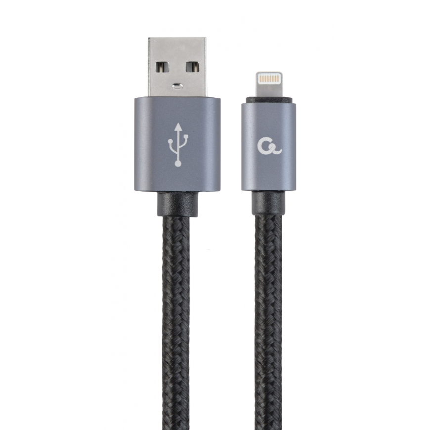 Gembird CCB-MUSB2B-AMLM-6 mobiliojo telefono laidas Juoda 1,8 m USB A Lightning