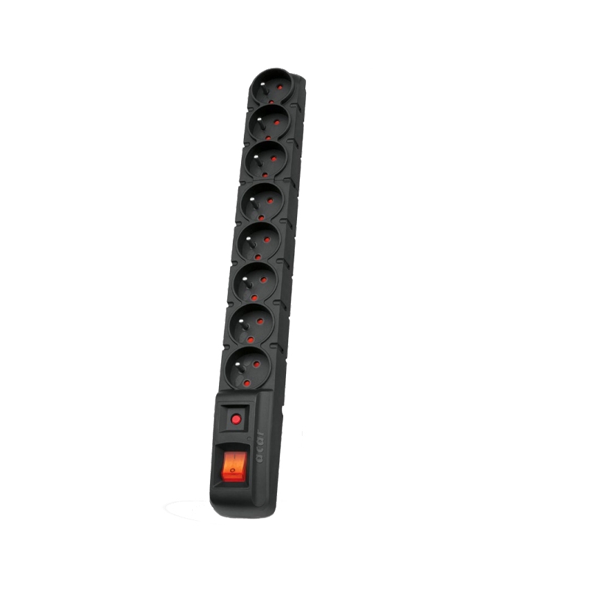 HSK DATA S8 musta 8 AC-pistorasia(a) 230 V