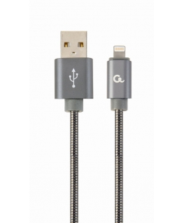 Cablexpert CC-USB2S-AMLM-1M-BG lightning cable 8 m Grey